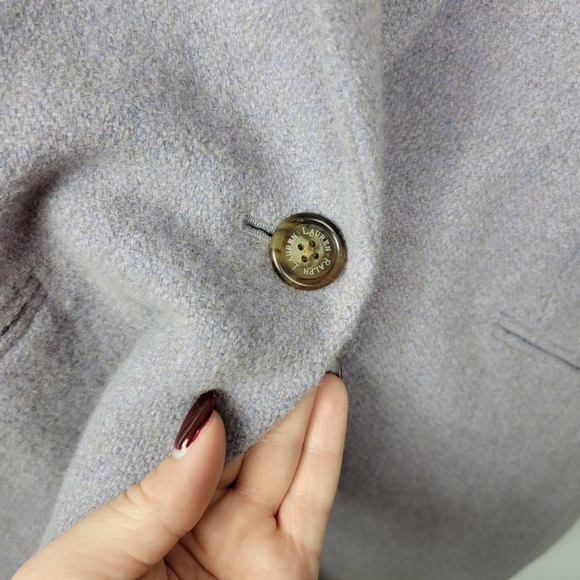 16 Lavender Wool Ralph Lauren Lined Blazer - Picture 3 of 8